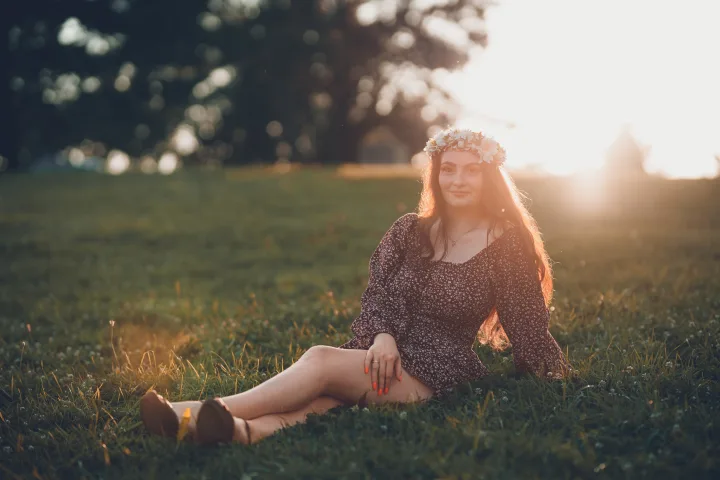 Modelky v květinách - boho portrétní série